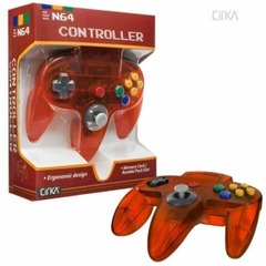 N64 Controller Orange Transparente (New)